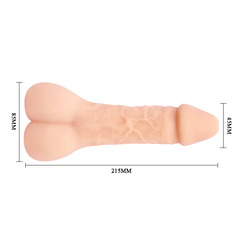PRETTY LOVE MASTURBADOR Y FUNDA PENEANA DE SILICONA CON TESTICULOS BIGGER MAN BM-009176 - CATAMARCASEX LENCERIA Y SEX SHOP