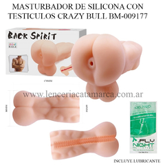 PRETTY LOVE MASTURBADOR DE SILICONA CON TESTICULOS CRAZY BULL BM-009177