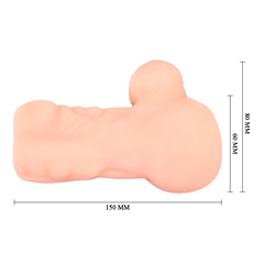 PRETTY LOVE MASTURBADOR DE SILICONA CON TESTICULOS CRAZY BULL BM-009177