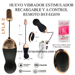 ST HUEVO ESTIMULADOR CON VIBRADOR A CONTROL REMOTO RECARGABLE BST-EG050