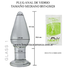 ST PLUG ANAL MEDIANO DE VIDRIO BST-GS028