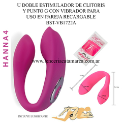 ST ESTIMULADOR U HANNA 4 CON VIBRADOR 2 MOTORES RECARGABLE BST-VB1722A