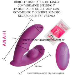 ST ESTIMULADOR U VIBRADOR RECARGABLE A CONTROL REMOTO 7 VIBRACIONES BST-VB2002A