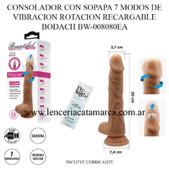 PRETTY LOVE CONSOLADOR CON SOPAPA 7 MODOS DE VIBRACION ROTACION RECARGABLE BODACH BW-008080EA