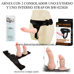 PRETTY LOVE ARNES CON 2 CONSOLADOR UNO EXTERNO Y UNO INTERNO STRAP ON BW-022020