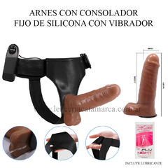 PRETTY LOVE ARNES CON CONSOLADOR FIJO CON VIBRADOR STRAP ON BW-022064Z