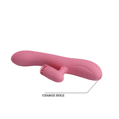 PRETTY LOVE RABBIT DOBLE ESTIMULADOR DE CLITORIS Y PUNTO G VIBRADOR Y ROTADOR RECARGABLE CHRIS BW-067002-1 en internet