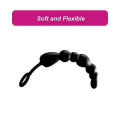 ST INEXPULSABLE ANAL DE SILICONA FLEXIBLE LARGO 30 CM NEGRO BY17-144 - comprar online