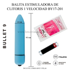 ST ESTIMULADOR CON VIBRADOR SILVER BULLET BY17-201 LIGHT BLUE