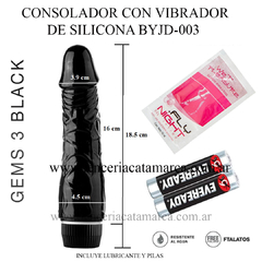 ST CONSOLADOR DE SILICONA CON VIBRADOR GEMS 3 BYJD-003-BLACK - comprar online