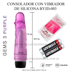 ST CONSOLADOR DE SILICONA CON VIBRADOR GEMS 3 BYJD-003-PURPLE - comprar online
