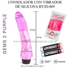 ST CONSOLADOR DE SILICONA CON VIBRADOR GEMS 2 BYJD-009-PURPLE