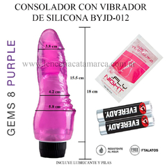 ST CONSOLADOR DE SILICONA CON VIBRADOR GEMS 8 BYJD-012-PURPLE