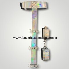 SADO KIT PARA SADOMASOQUISMO PLATEADO 4 PRODUCTOS KITP - comprar online