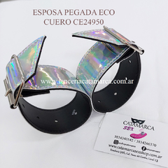 SADO ESPOSA PEGADA ECO CUERO PLATEADO CE24950P