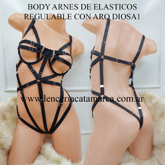 MARGA BODY ARNES DIOSA 1 DE ELASTICOS REGULABLE CON ARO NEGRO DIOSA1N