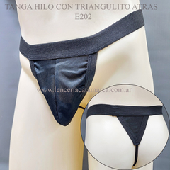 PASIONEL TANGA HILO DE MICROFIBRA CON TRIANGULITO ATRAS NEGRO E 202N
