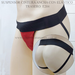 PASIONEL SUSPENSOR CINTURA ANCHA CON ELASTICO TRASERO ROJO E 204R