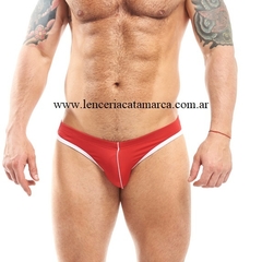 NARCISO SLIPS EUGE MICROFIBRA ROJO BLANCO en internet