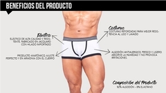 NARCISO BOXER KLEIN LISOS DE ALGODÓN GRIS - CATAMARCASEX LENCERIA Y SEX SHOP