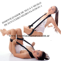 INFARTA INMOVILIZADOR DE NUCA Y MUSLO DE ECO CUERO NEGRO FA-0128-01-1