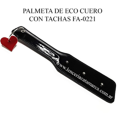 INFARTA PALMETA DE ECO CUERO CON TACHAS NEGRO FA-0221-02-1