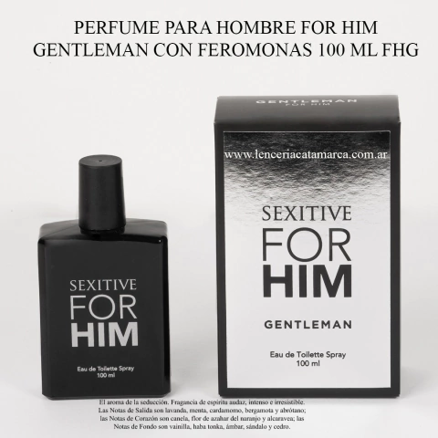SEXITIVE PERFUME PARA HOMBRE FOR HIM GENTLEMAN CON FEROMONAS 100 ML FHG