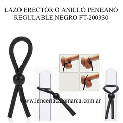 INFARTA LAZO ERECTOR O ANILLO PENEANO REGULABLE NEGRO FT-200330