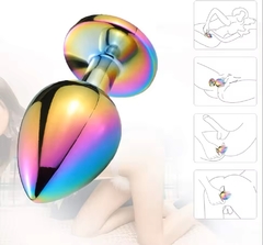 INFARTA PLUG ANAL MEDIANO DE METAL STRASS REDONDO FT-XC50-M - comprar online