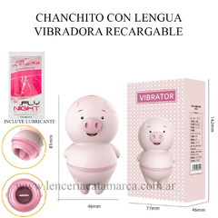 CAIMAN CHANCHITO CON LENGUA VIBRADORA RECARGABLE HOT03-21