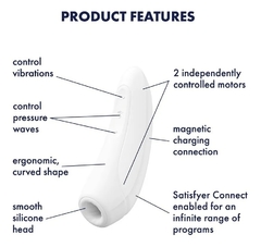SATISFYER SUCCIONADOR DE CLITORIS RECARGABLE Y BLUETOOTH CURVY1+ J2018-U80-2