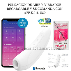 SATISFYER SUCCIONADOR DE CLITORIS RECARGABLE Y BLUETOOTH CURVY1+ J2018-U80-2