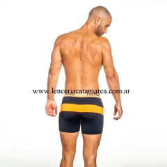 NARCISO BOXER JAZZ MICROFIBRA NEGRO NARANJA - comprar online