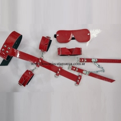 SADO KIT PARA SADOMASOQUISMO ROJO 4 PRODUCTOS KITR