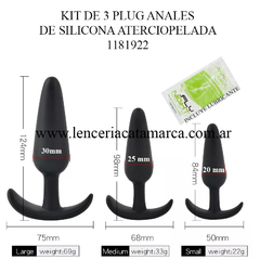 ST KIT DE PLUG ANAL DE SILICONA 3 TAMAÑO KIT BY17-1181922