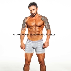 NARCISO BOXER KLEIN RAYA DE ALGODON GRIS - comprar online