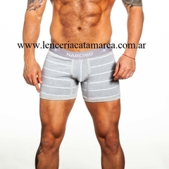 NARCISO BOXER KLEIN RAYA DE ALGODON GRIS