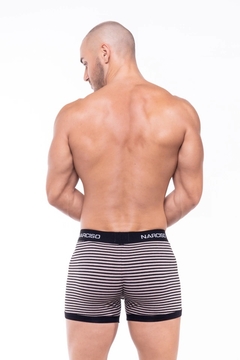 NARCISO BOXER KLEIN RAYADO DE ALGODON TOSTADO - CATAMARCASEX LENCERIA Y SEX SHOP