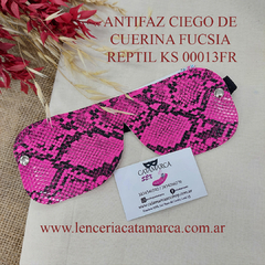 SADO ANTIFAZ CIEGO DE CUERINA FUCSIA REPTIL KS 00013FR