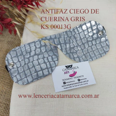 SADO ANTIFAZ CIEGO DE CUERINA GRIS KS 00013G