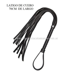 SADO LATIGO NEGRO DE CUERO 70CM KS20161