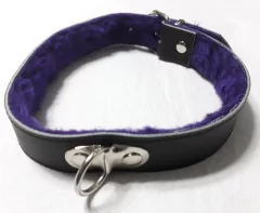 SADO COLLAR CUERO CON ARGOLLA Y PELUCHE KS20330L - comprar online