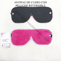 SADO ANTIFAZ CUERO CIEGO REVERSIBLE CON PELUCHE LILA KS 25351L