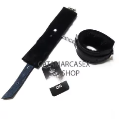 SADO ESPOSA DE CUERO CON PELUCHE Y CADENA KS35150N