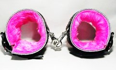 SADO ESPOSA DE CUERO CON PELUCHE Y MOSQUETON ANCHO 6.5 CM FUCSIA KS 35251F - tienda online