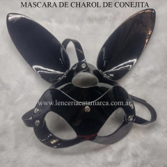 SADO ANTIFAZ CONEJITA DE CHAROL NEGRO KS 35500N