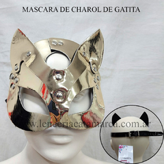 SADO ANTIFAZ GATITA DE CHAROL DORADO KS 35501D