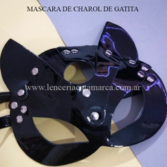 SADO ANTIFAZ GATITA DE CHAROL NEGRO KS 35501N