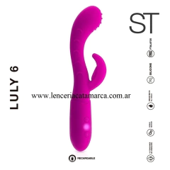 ST DOBLE ESTIMULADOR CON VIBRADOR DOS MOTORES REGARGABLE LULY 6 LA-201866
