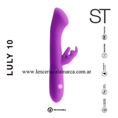 ST DOBLE ESTIMULADOR CON VIBRADOR DOS MOTORES REGARGABLE LULY 10 LA-201869-1